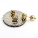 5mm yellow white or rose gold diamond cluster earrings 0.50ct