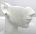 5mm 14k yellow white or rose gold diamond cluster earrings 0.50ct