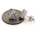 14k white or yellow gold i1 9.5mm diamond cluster earrings 1.85ct