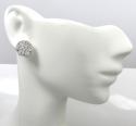14k gold 20 pointer diamond large cluster earrings 10.30mm 2.90ct