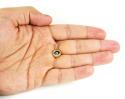14k yellow gold diamond cut blue evil eye charm