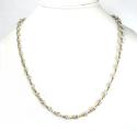 925 tri color silver diamond cut bead chain 24 inch 6mm