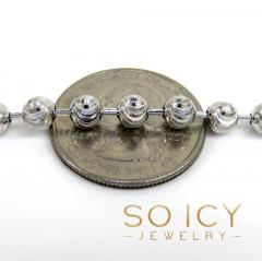 925 white sterling silver moon cut bead chain 18-30
