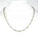 925 tri color silver diamond cut bead chain 24