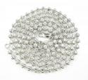925 white sterling silver diamond cut bead chain 30 inch 4mm