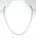 925 white sterling silver diamond cut bead chain 30 inch 4mm