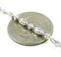 925 white sterling silver diamond cut bead chain 24 inch 3mm