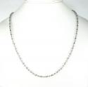 925 white sterling silver diamond cut bead chain 24 inch 3mm