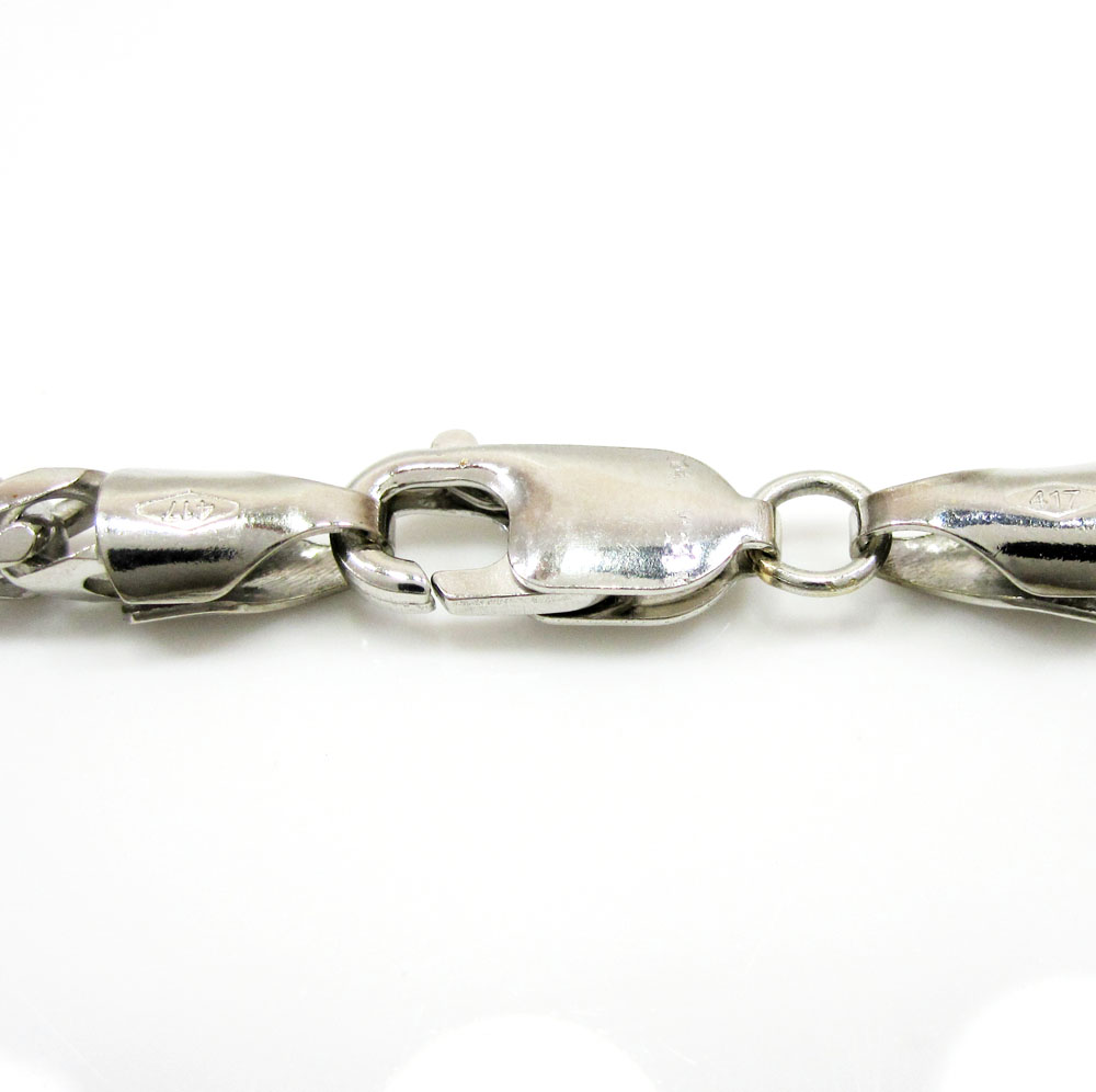 10k white gold franco link chain 18-30 inch 3.65mm
