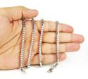 10k white gold franco link chain 18-30 inch 3.65mm
