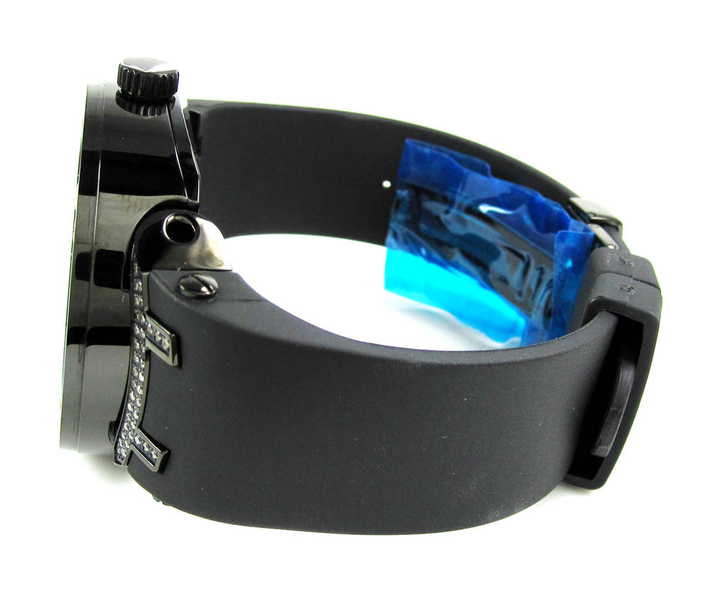 Joe rodeo master black automatic diamond watch 2.20ct