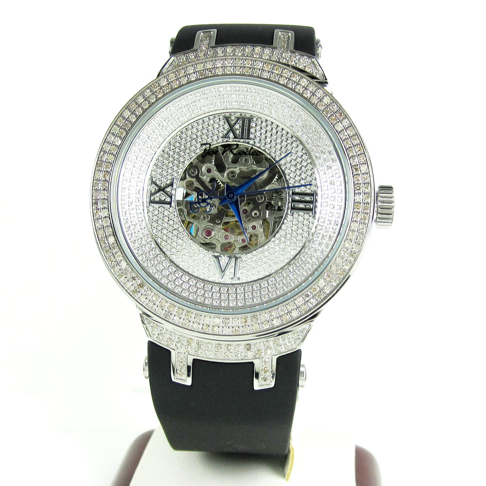 Joe rodeo master white automatic diamond watch jjm71 2.20ct