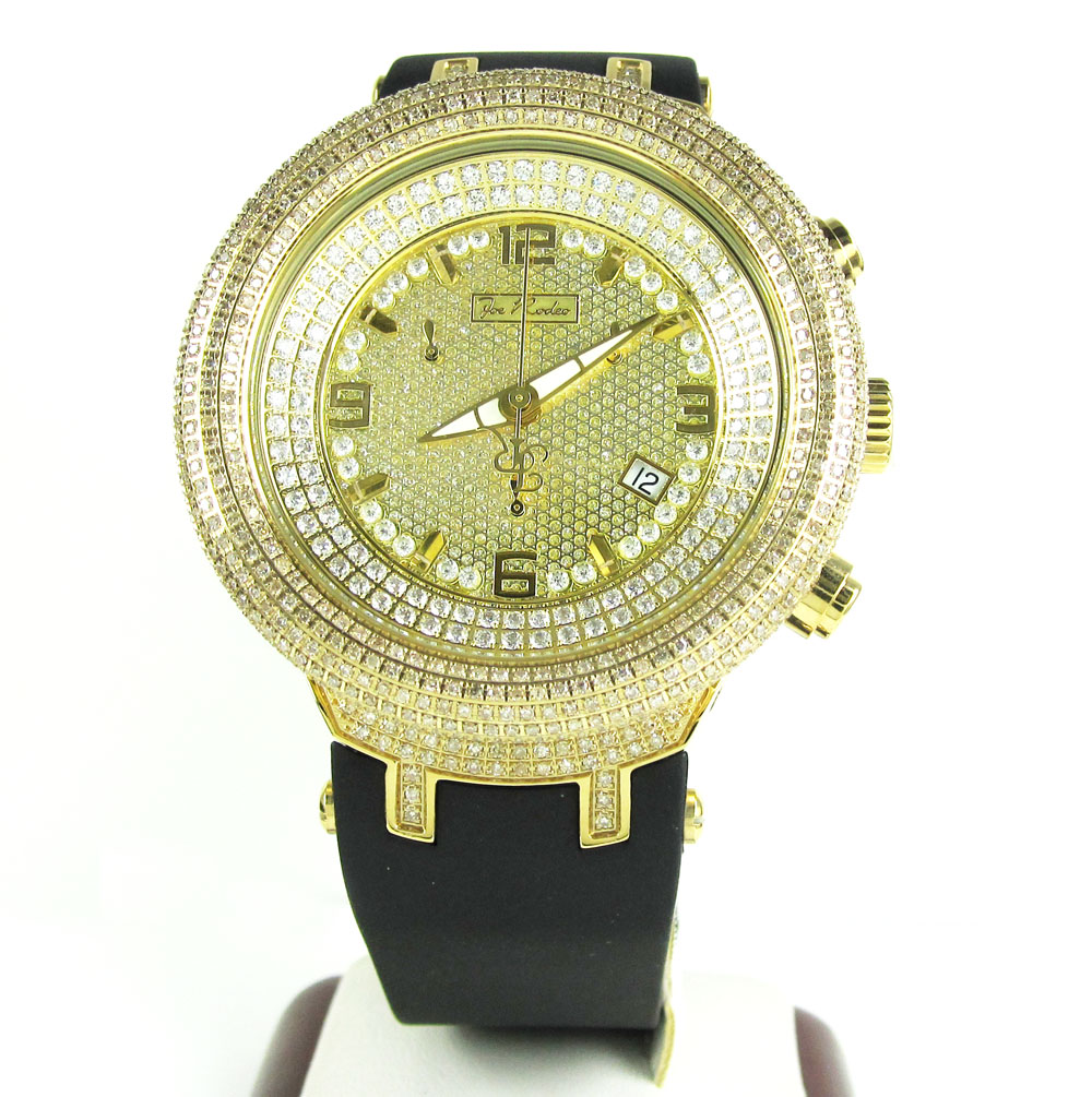Joe rodeo master yellow iced out diamond watch jjm68 6.50ct - Image 2
