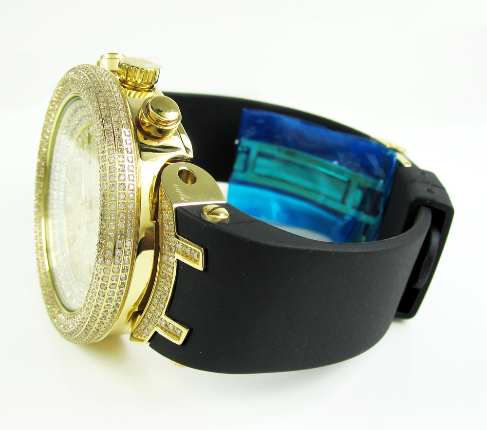 Joe rodeo master yellow iced out diamond watch jjm68 6.50ct - Image 3