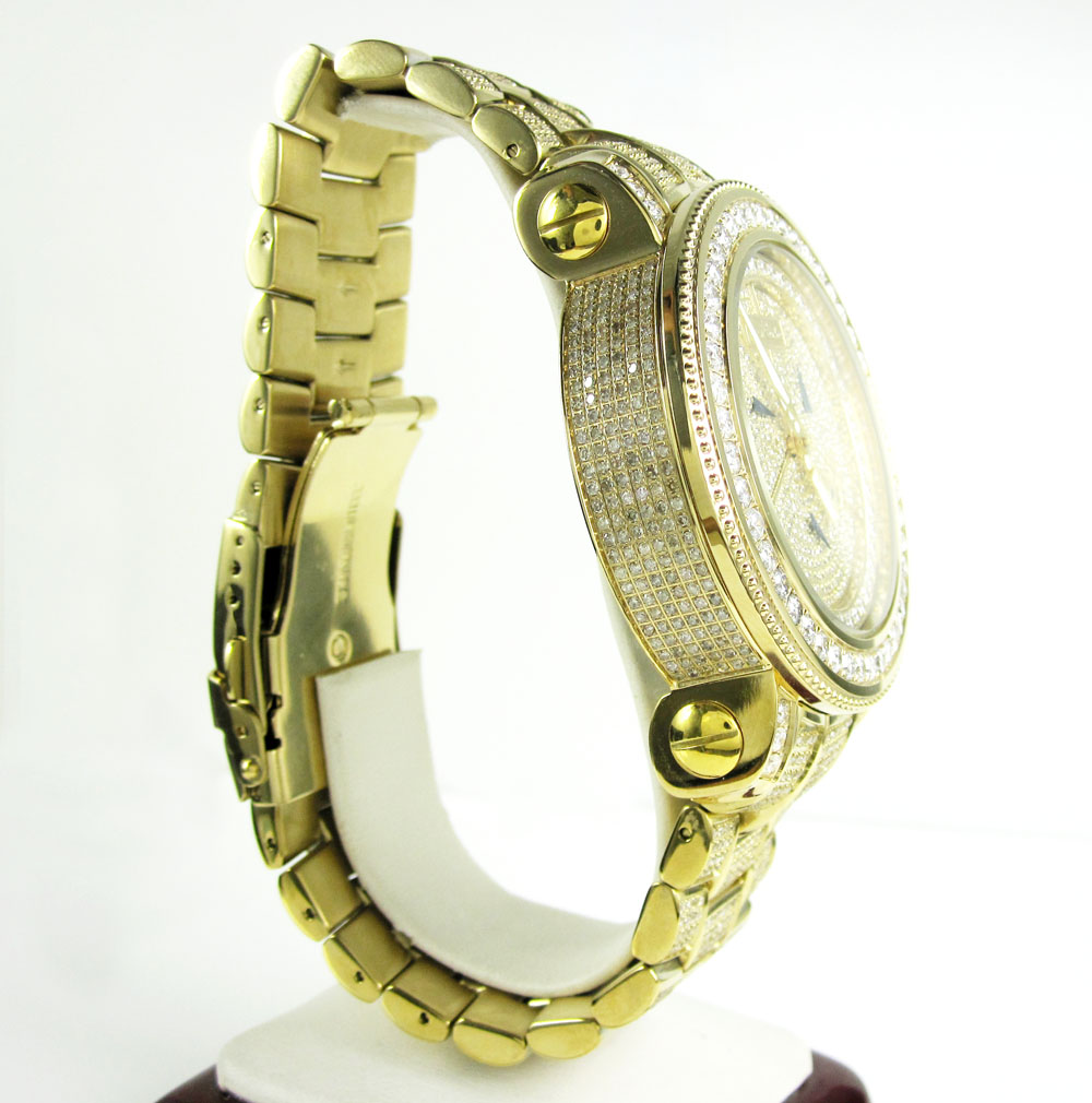 Joe rodeo junior fully iced out yellow watch jju82 17.25ct