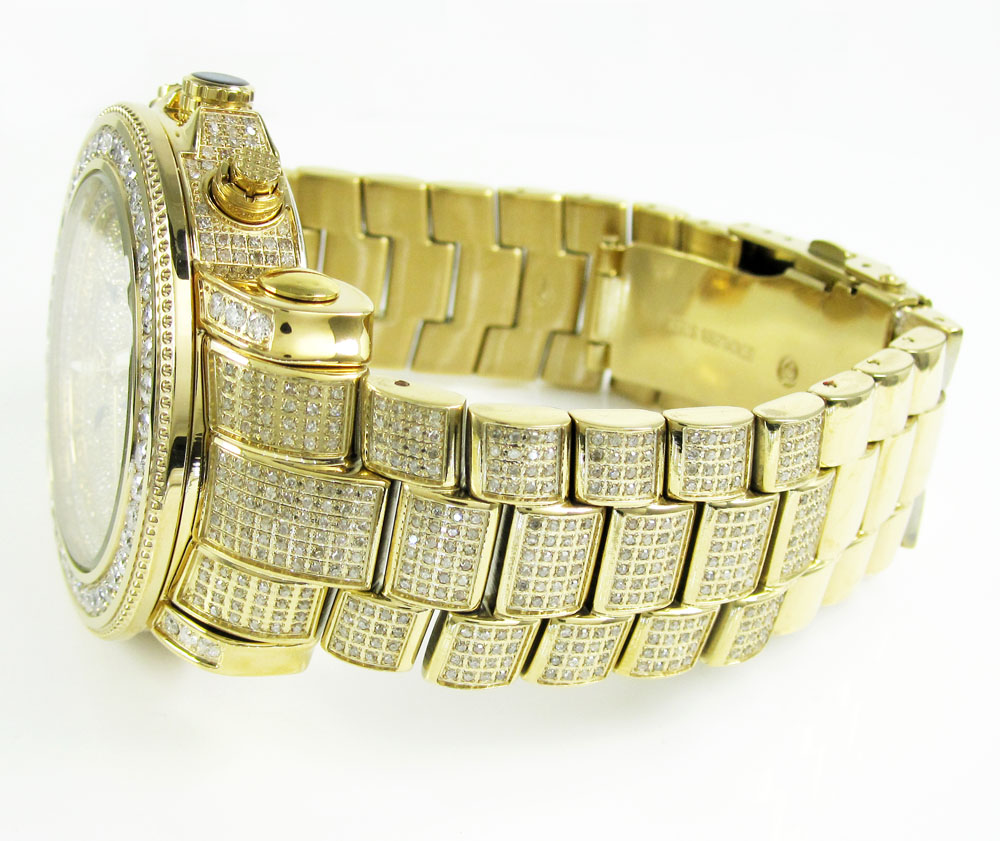 Joe rodeo junior fully iced out yellow watch jju82 17.25ct