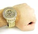 Joe rodeo junior fully iced out yellow watch jju82 17.25ct