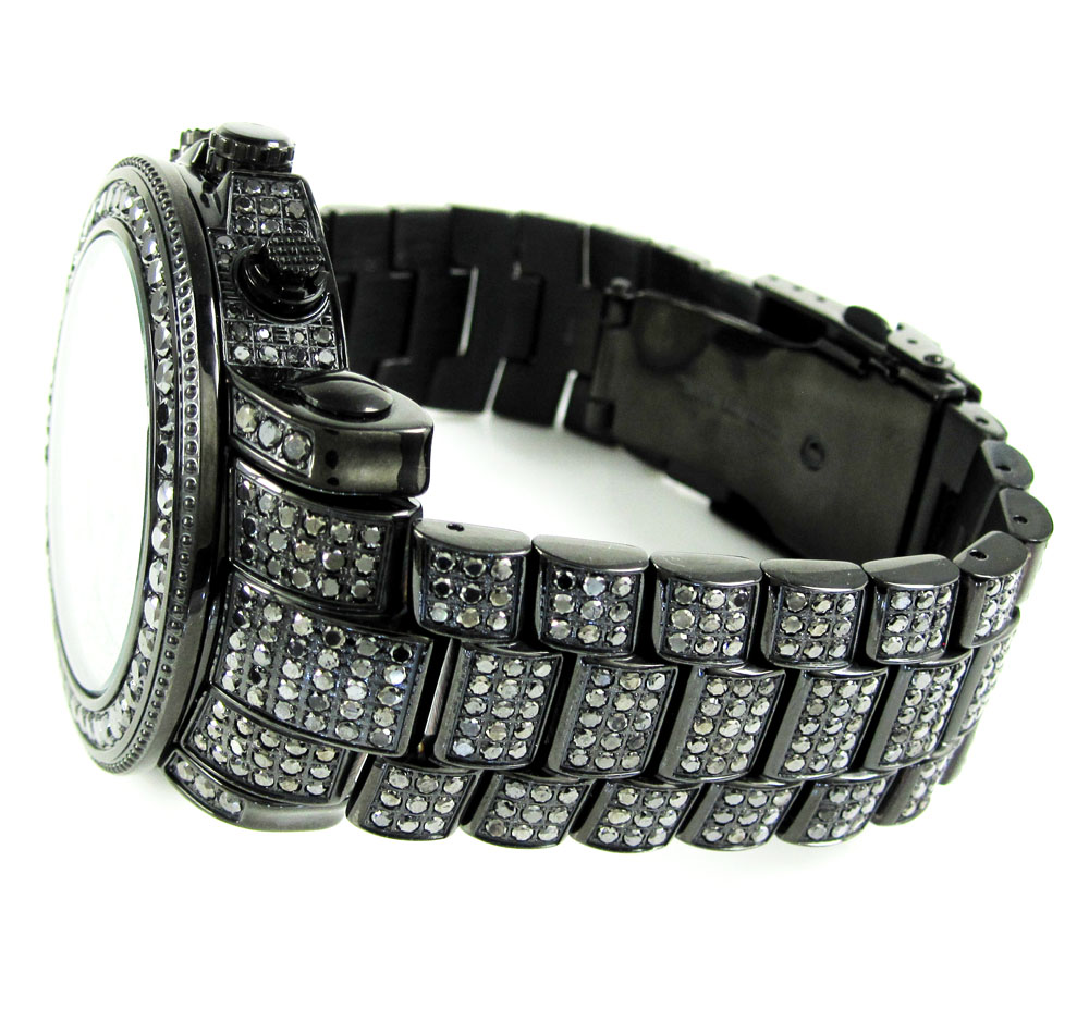 Joe rodeo junior black diamond fully iced out watch jju149 27.00ct