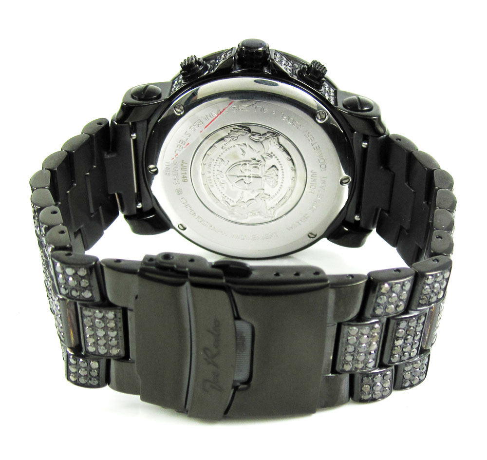 Joe rodeo junior black diamond fully iced out watch jju149 27.00ct