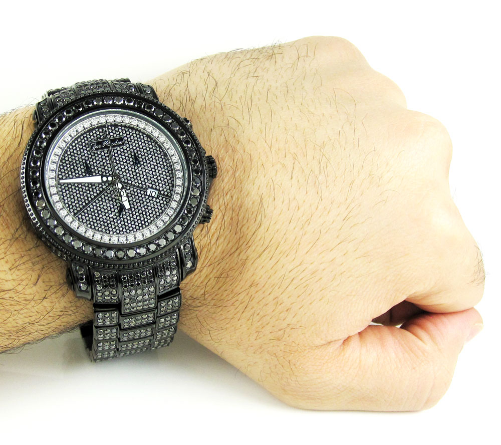 Joe rodeo junior black diamond fully iced out watch jju149 27.00ct - Image 8