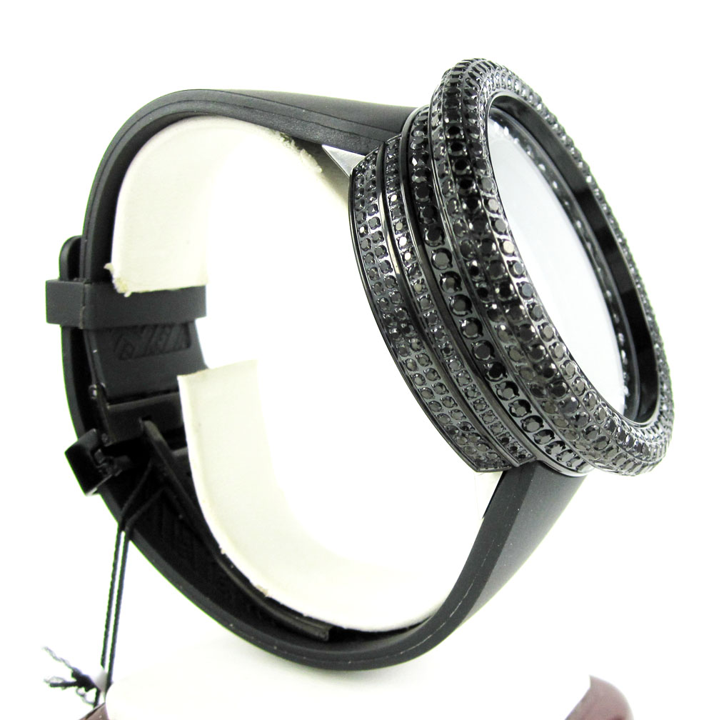 Mens black cz jojino digital watch 10.00ct - Image 4