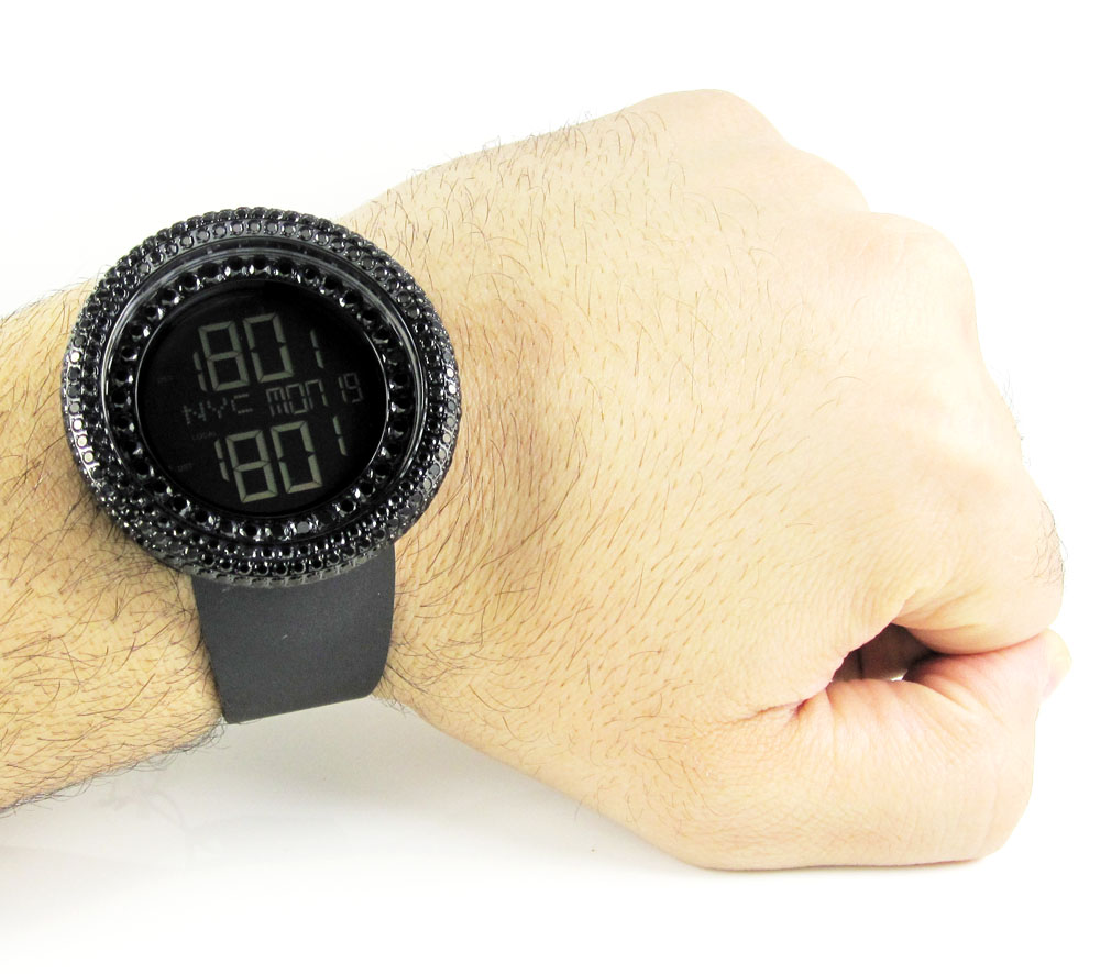 Mens black cz jojino digital watch 10.00ct - Image 7