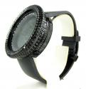 Mens black cz jojino digital watch 10.00ct