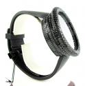 Mens black cz jojino digital watch 10.00ct