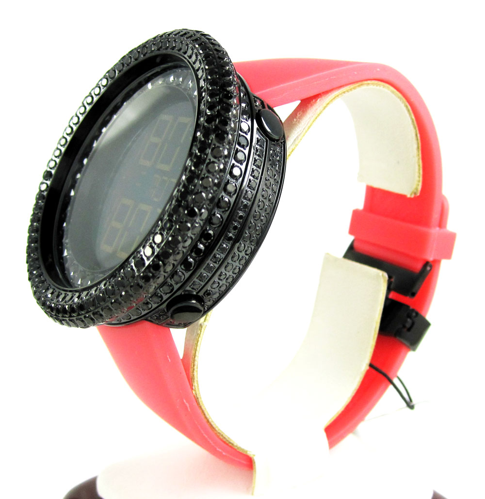 Mens black cz jojino digital watch 10.00ct - Image 3