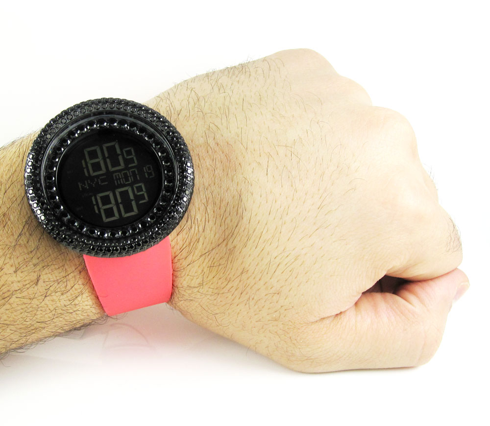 Mens black cz jojino digital watch 10.00ct - Image 7