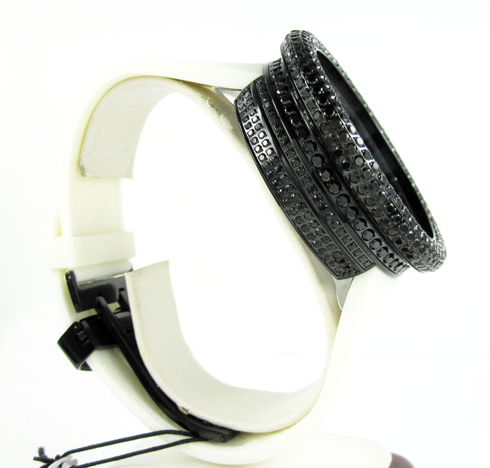 Mens black cz jojino digital watch 10.00ct - Image 4