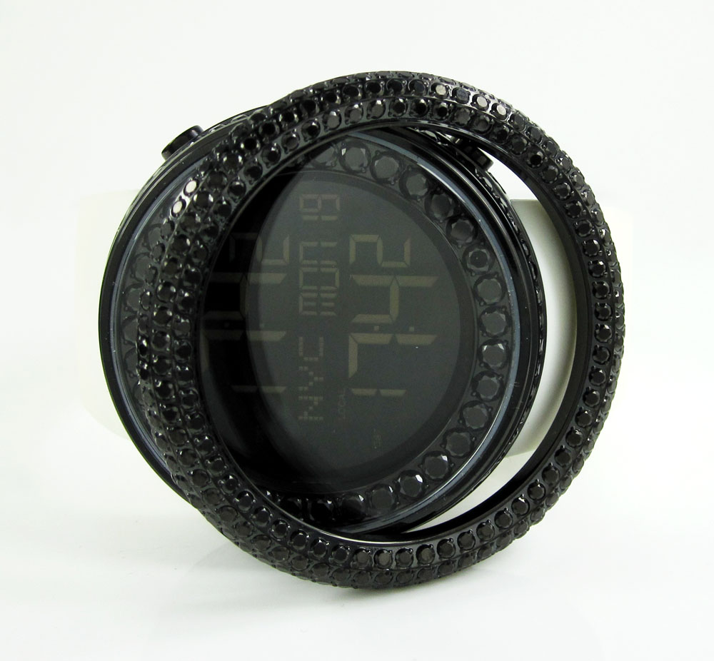 Mens black cz jojino digital watch 10.00ct - Image 6
