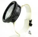 Mens black cz jojino digital watch 10.00ct