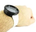 Mens black cz jojino digital watch 10.00ct