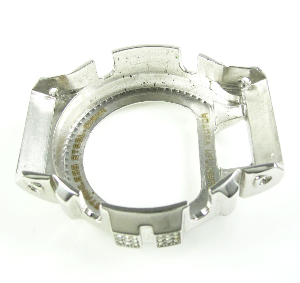 White stainless steel cz g-shock case dw-6900 3.00ct - Image 5