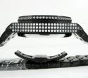 Jojino black steel iced out cz watch 20.00ct
