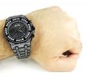 Jojino black steel iced out cz watch 20.00ct