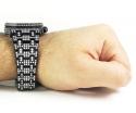 Jojino black steel iced out cz watch 20.00ct