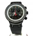 Mens joe rodeo black stainless steel diamond master watch 2.20ct jjm85