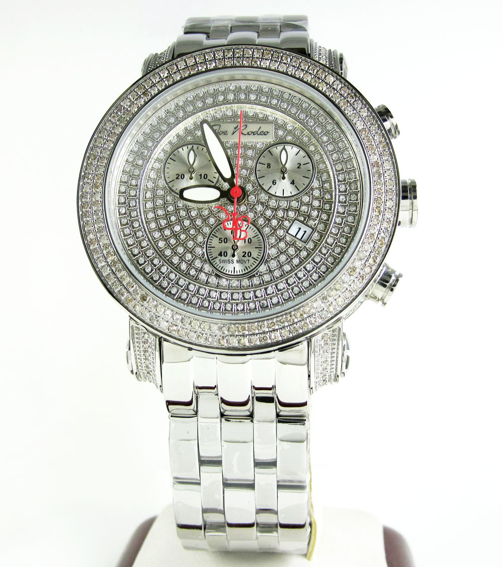 Buy Mens Joe Rodeo White Stainless Steel Diamond Classic Watch