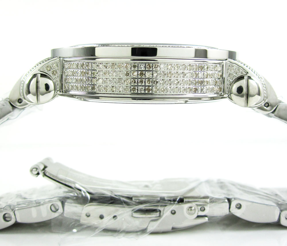 Mens joe rodeo white stainless steel diamond classic watch 3.50ct jcl50 - Image 3