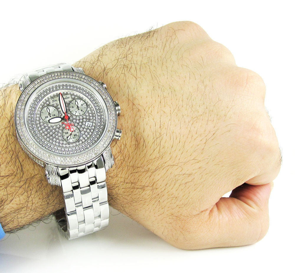 Mens joe rodeo white stainless steel diamond classic watch 3.50ct jcl50 - Image 6