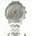 Mens joe rodeo white stainless steel diamond classic watch 3.50ct jcl50