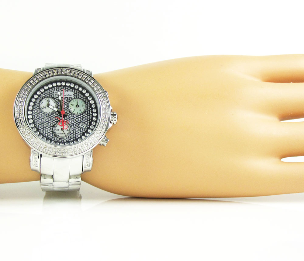 Ladies white stainless steel joe rodeo rio diamond watch 1.25ct jro6