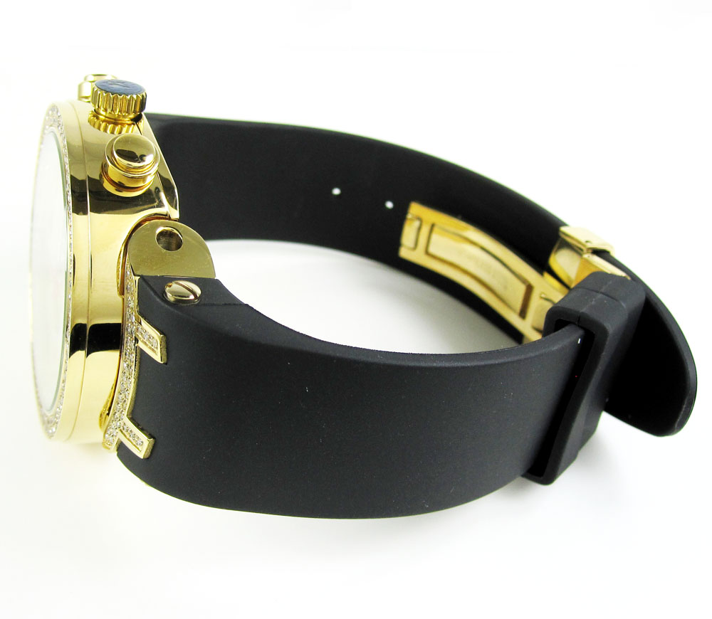 Mens joe rodeo yellow stainless steel diamond master watch 2.20ct jjm87 - Image 3