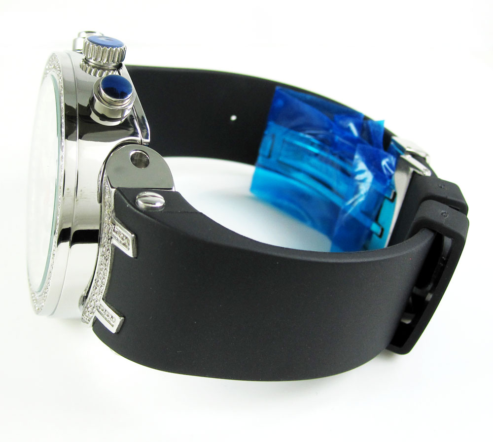 Mens joe rodeo white stainless steel diamond master watch 2.20ct jjm86 - Image 3