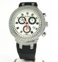 Mens joe rodeo white stainless steel diamond master watch 2.20ct jjm86