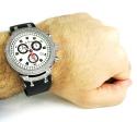 Mens joe rodeo white stainless steel diamond master watch 2.20ct jjm86