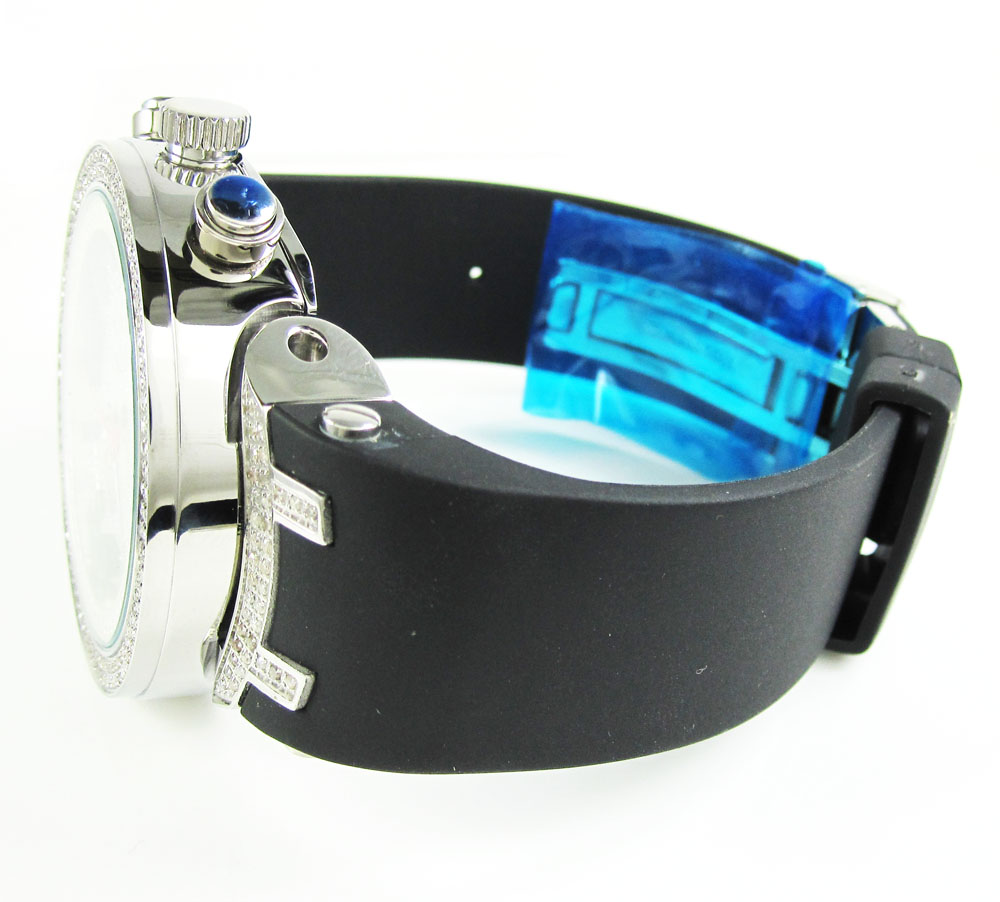 Mens joe rodeo white stainless steel diamond master watch 2.20ct jjm88 - Image 3