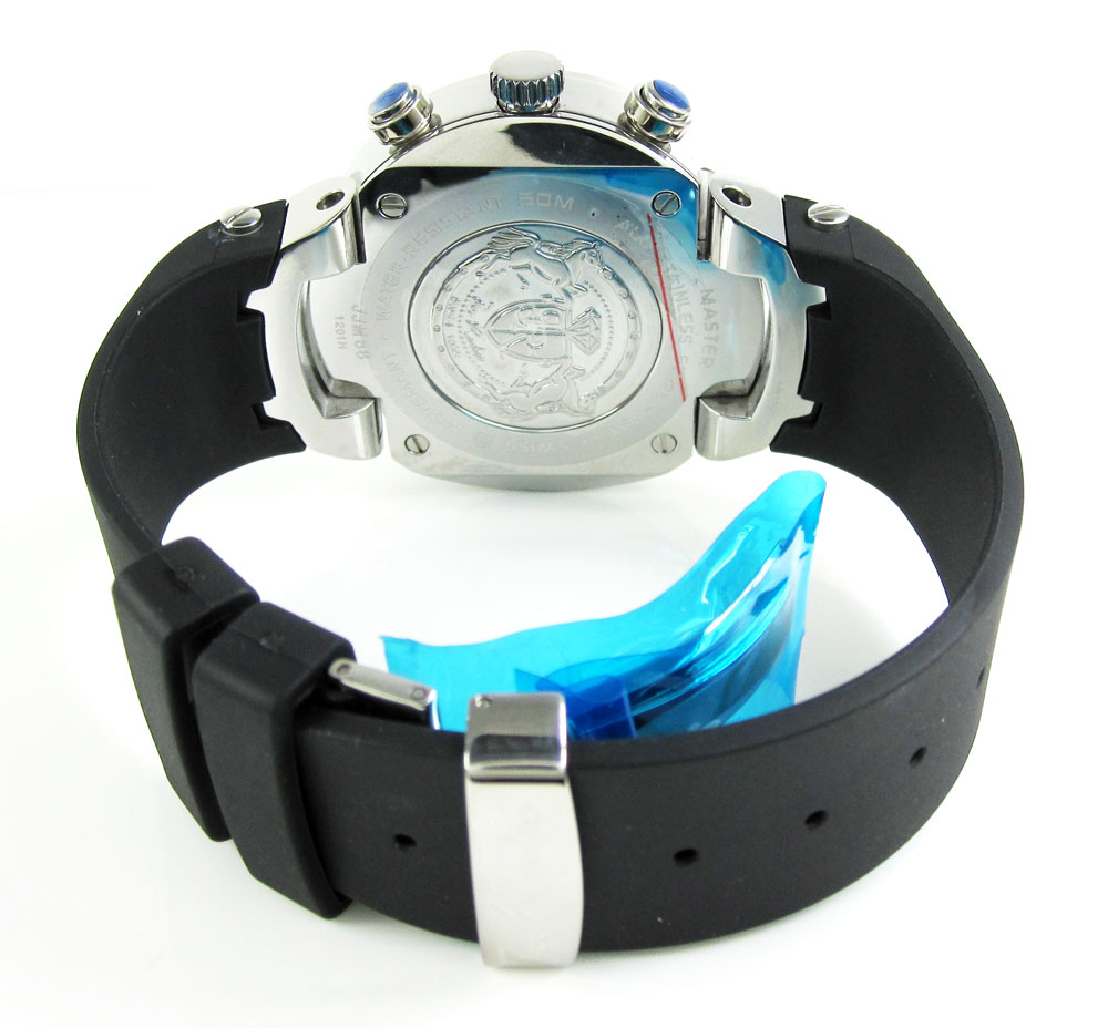 Mens joe rodeo white stainless steel diamond master watch 2.20ct jjm88